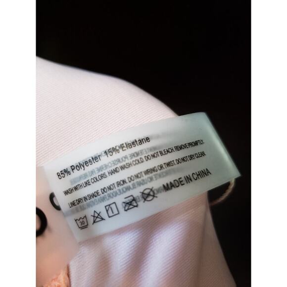 Popvil 2 Piece Swimsuit Womens Medium Pink Stretch Triangle Adjustable Strap - Picture 6 of 10